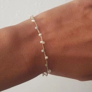 Freshwater Pearl and Amazonite Bracelet